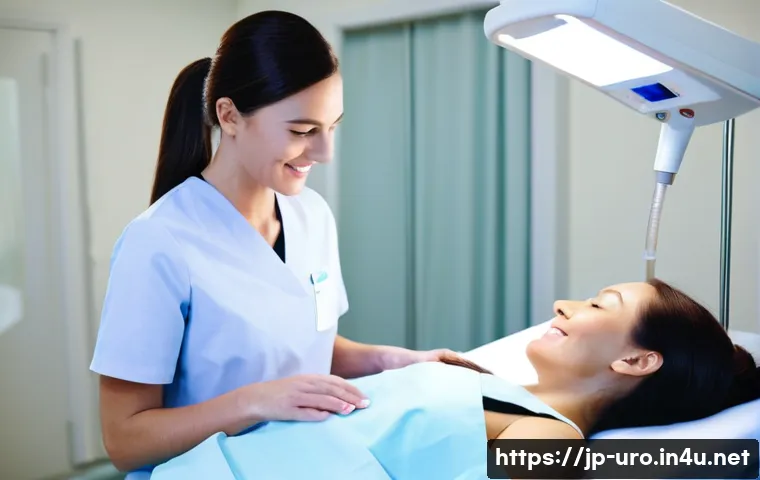 신장 초음파 검사와 비용 비교 - **Prompt:** A serene and reassuring scene inside a modern, brightly lit medical examination room. A ...