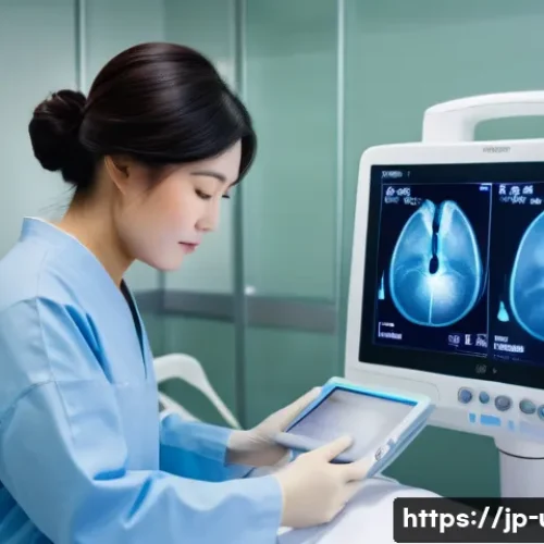 비뇨기과에서 시행하는 초음파 검사 - A modern ultrasound examination room in a Japanese clinic, featuring a high-tech ultrasound machine ...